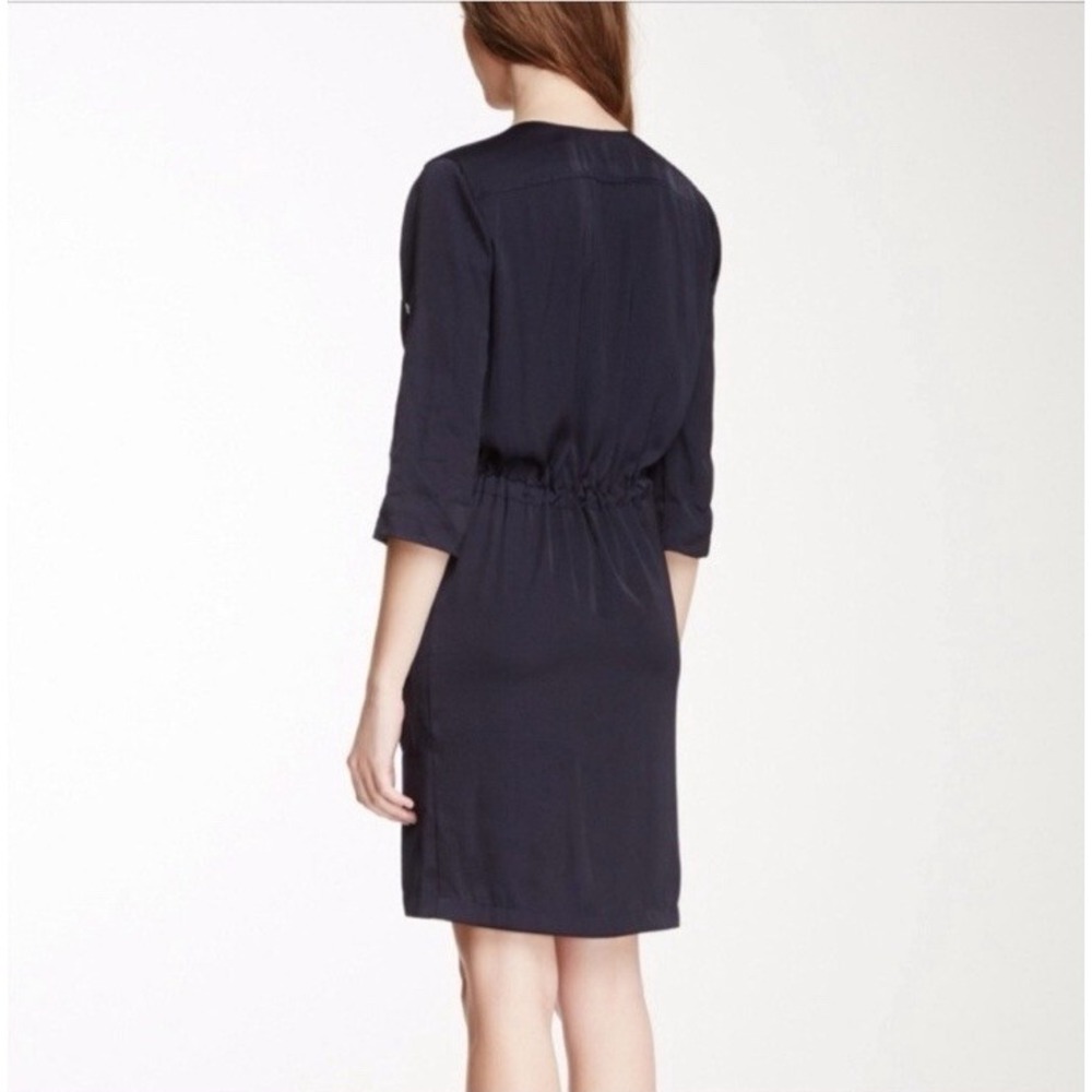 BCBG MaxAzria Shirt Dress Klee Shirt Midnight Blue XS - Picture 3 of 7